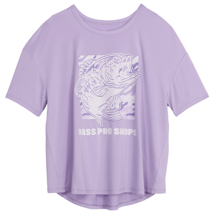 Bass Pro Shops Performance Kurzarm-T-Shirt mit eingesetztem Rücken für Kinder