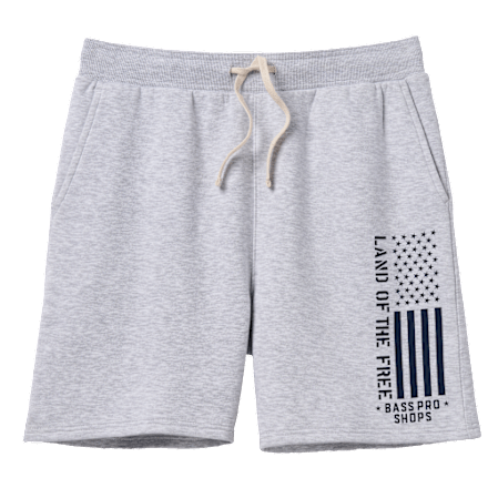 Land of the Free Fleece-Shorts mit vertikaler Flagge