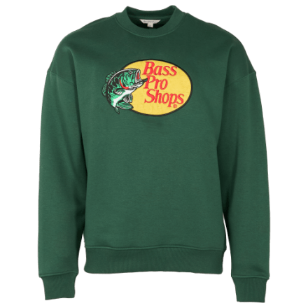 Bass Pro Shops Woodcut Langarm-Sweatshirt mit Rundhalsausschnitt für Herren