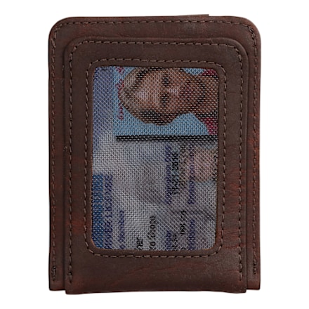 RedHead USA Bison-Leder-RFID-Geldbörse mit Vordertasche