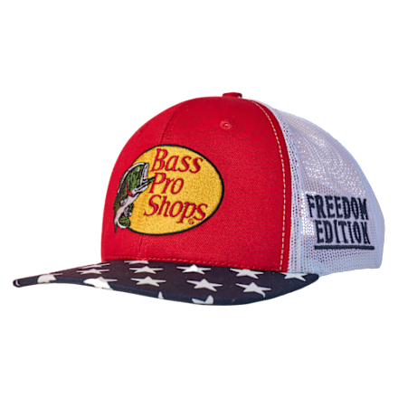 Bass Pro Shops Freedom Edition Mesh-Back Flag Tab Snapback Cap