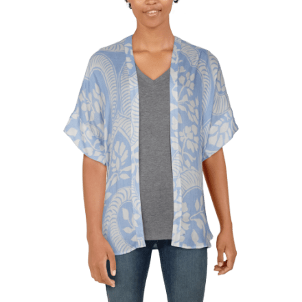 Natural Reflections Sea Scroll Kurzarm-Kimono