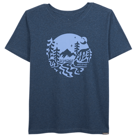 Ascend Organic Mountain Stream Grafik-Kurzarm-T-Shirt