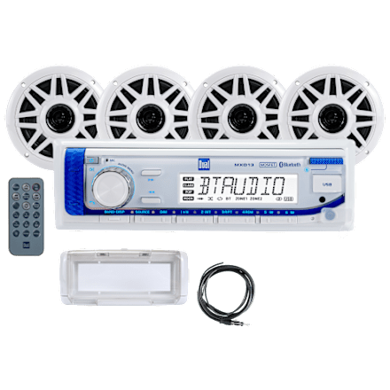 Dualer Digital-Media-Receiver mit vier 6,5-Zoll-Lautsprechern