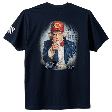 Land of the Free Bass Pro Shops Uncle Sam Kurzarm-T-Shirt