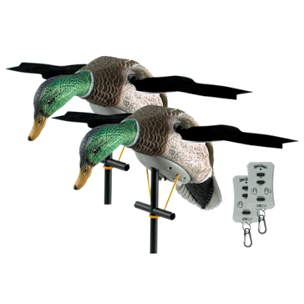 Lucky Duck XHDI motorisierter Stockenten-Lockvogel mit Fernbedienung, 2er-Pack