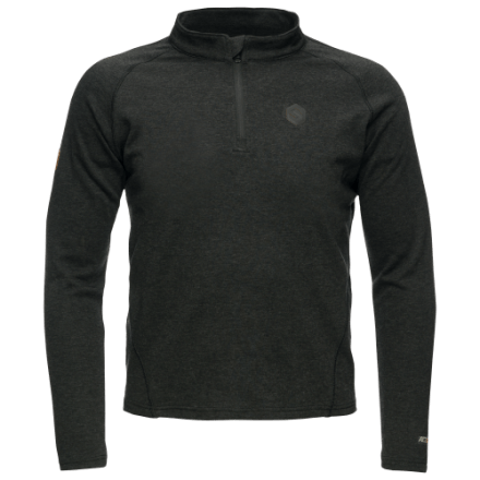 Scent-Lok BE:1 Trek Blackout Series Baselayer-Oberteil aus Merinowolle mit Viertelreißverschluss für Herren