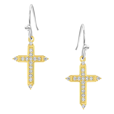 Montana Silversmiths Dorado-Kreuz-Ohrringe