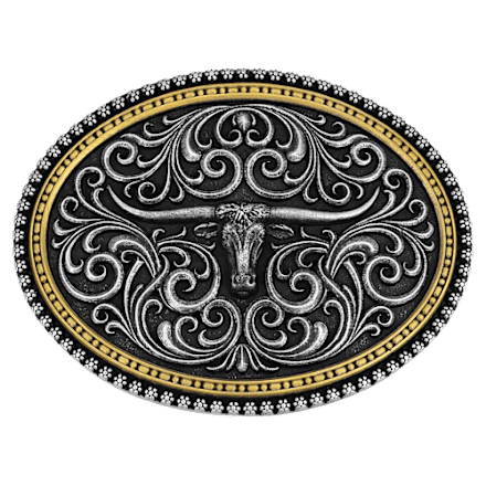 Montana Silversmiths 2-Tone Stockyard Belt Buckle