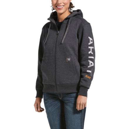 Ariat Rebar Allwetter-Hoodie mit durchgehendem Reißverschluss und langen Ärmeln für Damen
