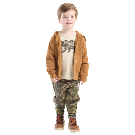 Carhartt Kapuzenjacke, Langarm-T-Shirt und Camo-Hose, 3-teiliges Set für Kleinkinder