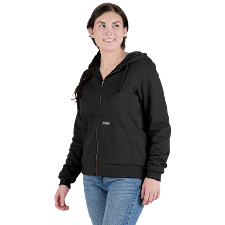 Berne Heritage Grid Fleece-gefüttertes Kapuzen-Sweatshirt mit durchgehendem Reißverschluss