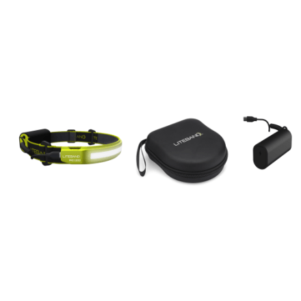 Liteband PRO Series 1000CF LED wiederaufladbares Stirnband Hi Vis Bundle 1