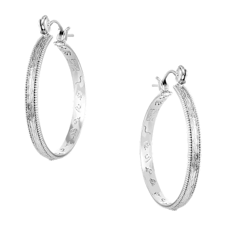 Montana Silversmiths Rustic Serenity Hoop Earrings