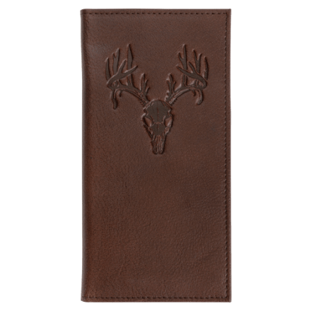 RedHead Buck Skull geprägtes Leder Roper Bifold Portemonnaie