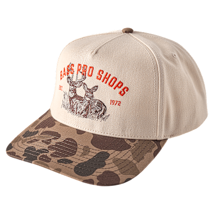 Bass Pro Shops verstellbare Kappe mit gesticktem Logo und Hirschgrafik