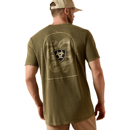 Kurzarm-T-Shirt mit Ariat-Schlangengrafik
