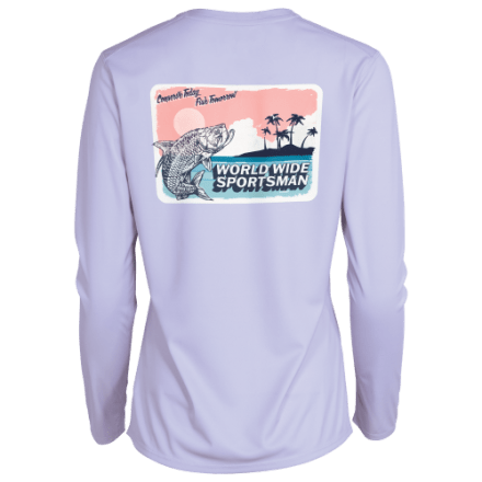 World Wide Sportsman 3D Cool Tarpon Postcard Graphic Angler Langarmshirt