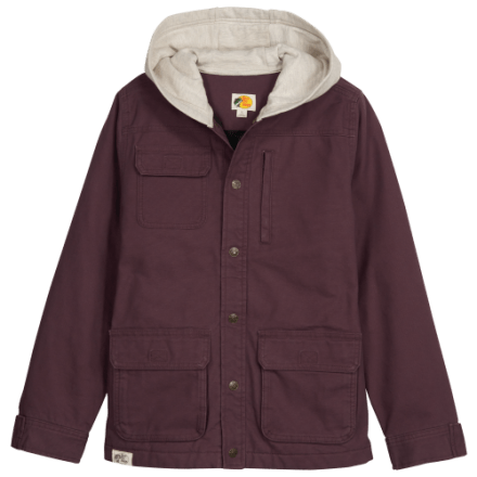 Bass Pro Shops Arbeitsjacke mit Kapuze und Druckknopfverschluss vorne für Kinder