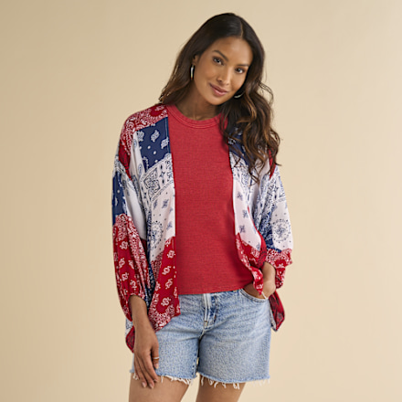 Natural Reflections Bandana-Patchwork-Kimono