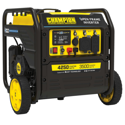 Champion Power Equipment 4.250 W/3.500 W Wohnmobil-fähiger Open-Frame-Inverter-Generator mit leiser Technologie und CO-Abschirmung