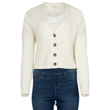 Natural Reflections Open-Stitch Cardigan