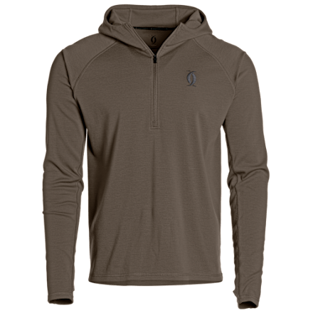 Cabela's Instinct Ridge Hunter mittelschwerer Merino-Basisschicht-Hoodie mit Viertelreißverschluss
