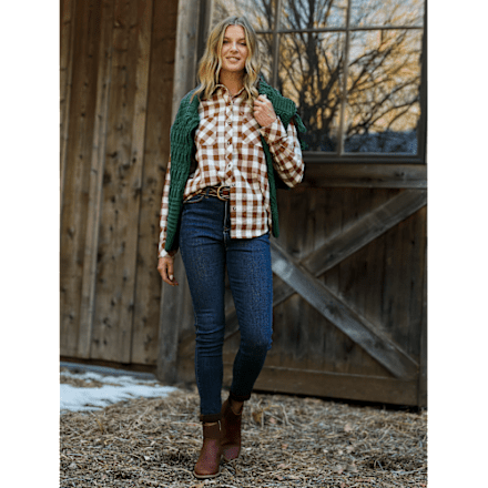 Natural Reflections Fleece-gefütterte Röhrenjeans aus Denim