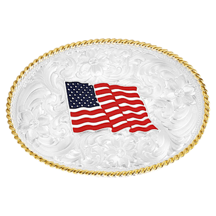 Montana Silversmiths Gürtelschnalle „America the Great“.