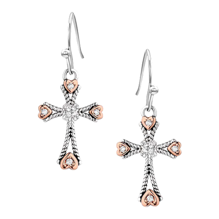 Montana Silversmiths Faith in My Heart Kreuz-Ohrringe