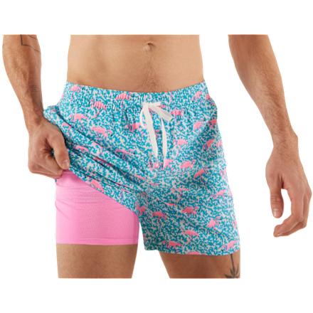 Chubbies The Domingos sind für Flamingos klassisch gefütterte Badehosen