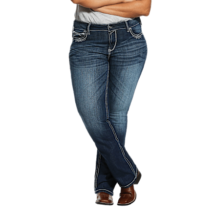 Ariat R.E.A.L. Verschlungene Bootcut-Jeans mit mittelhohem Bund