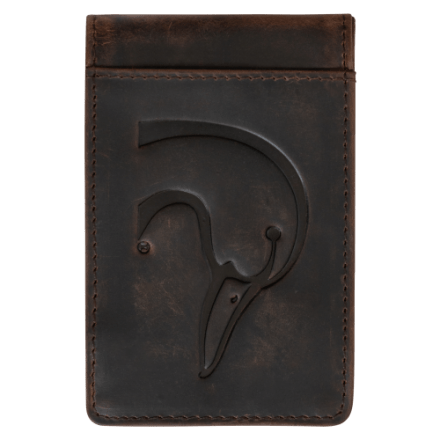 RedHead Ducks Unlimited Bifold-Geldbörse aus geprägtem Leder mit Vordertasche und Geldscheinklammer
