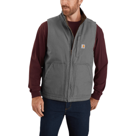 Carhartt Loose-Fit Weste mit Stehkragen aus Washed Duck und Sherpa-Futter für Herren