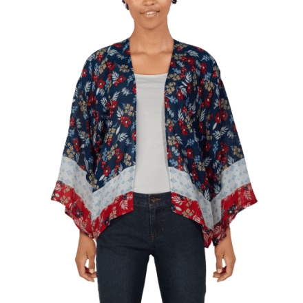 Natural Reflections Kopftuch-Blumen-Kimono