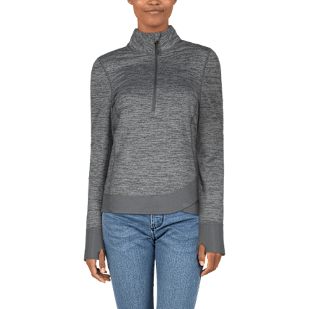 Terramar 2.0 Cloud Nine Performance Langarm-Pullover mit halbem Reißverschluss für Damen