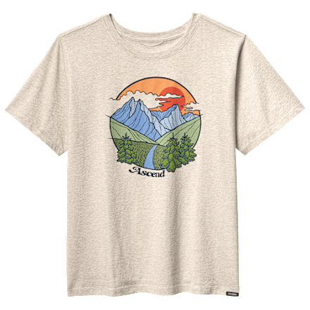 Ascend Organic Mountain Sunrise Grafik-Kurzarm-T-Shirt