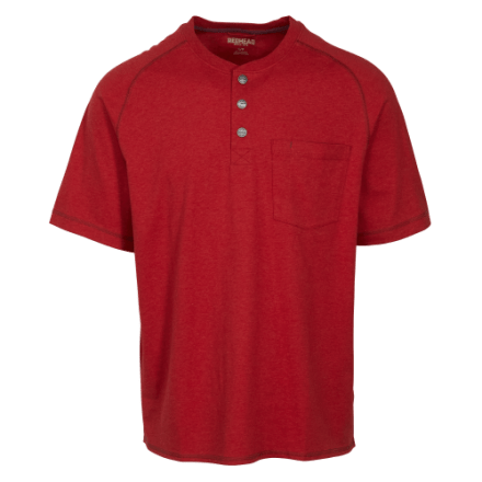 RedHead Pro Series Kurzarm-Henley mit Tasche für Herren