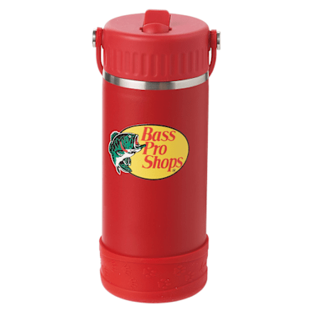 Bass Pro Shops Auslaufsichere Trinkflasche mit Strohdeckel für Kinder
