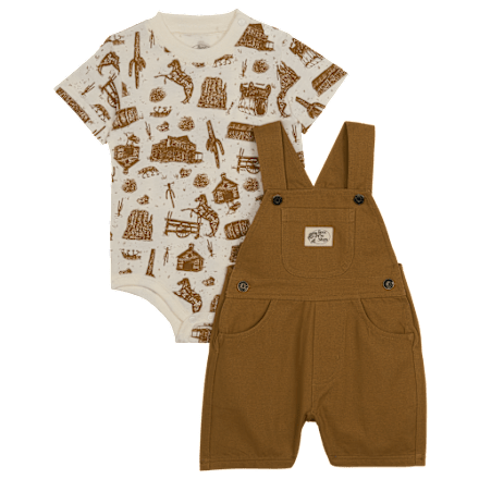 Bass Pro Shops Overall- und Kurzarm-Body-Set für Babys