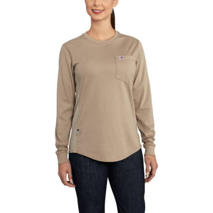 Carhartt Flame-Resistant Force Cotton Rundhals-Langarm-T-Shirt für Damen