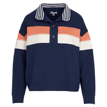 Natural Reflections Button-Up Mock-Neck Sweatshirt