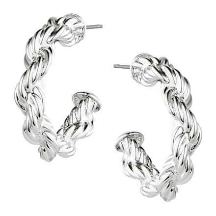 Geflochtene Seil-Creolen von Montana Silversmiths