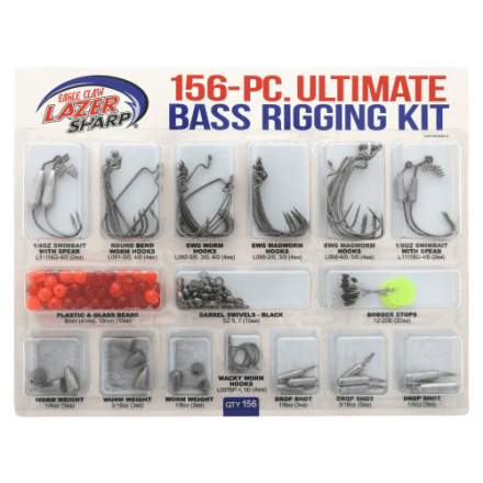 Eagle Claw Lazer Sharp 156-teiliges Ultimate Bass Rigging Kit
