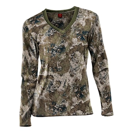 SHE Outdoor 60/40 Langarm-T-Shirt mit V-Ausschnitt