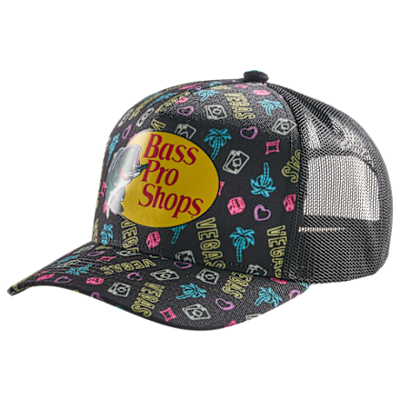 Bass Pro Shops Neon Vegas Print Snapback Cap