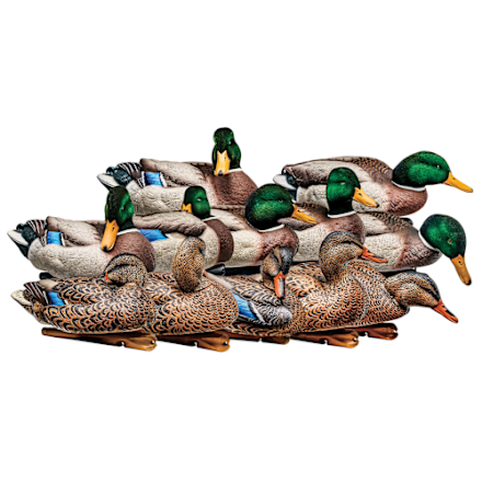 Avian-X Topflight Mallard Duck Decoys Flocked Drake Heads Outfitter 12er-Pack