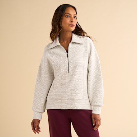Natural Reflections Ripple Pullover mit halbem Reißverschluss