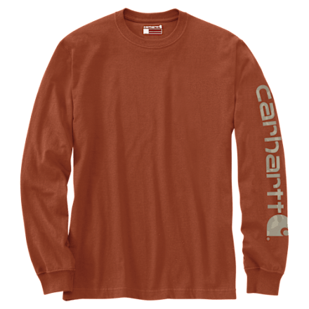 Carhartt Loose-Fit Heavyweight Logo Sleeve Grafik-Langarm-T-Shirt
