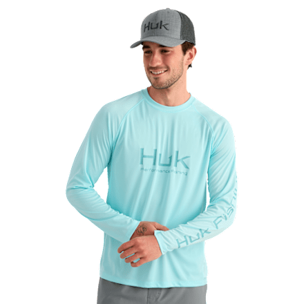 Huk Langarmshirt mit belüftetem Pursuit-Logo und Grafik